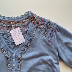 FREE PEOPLE| blue sweater